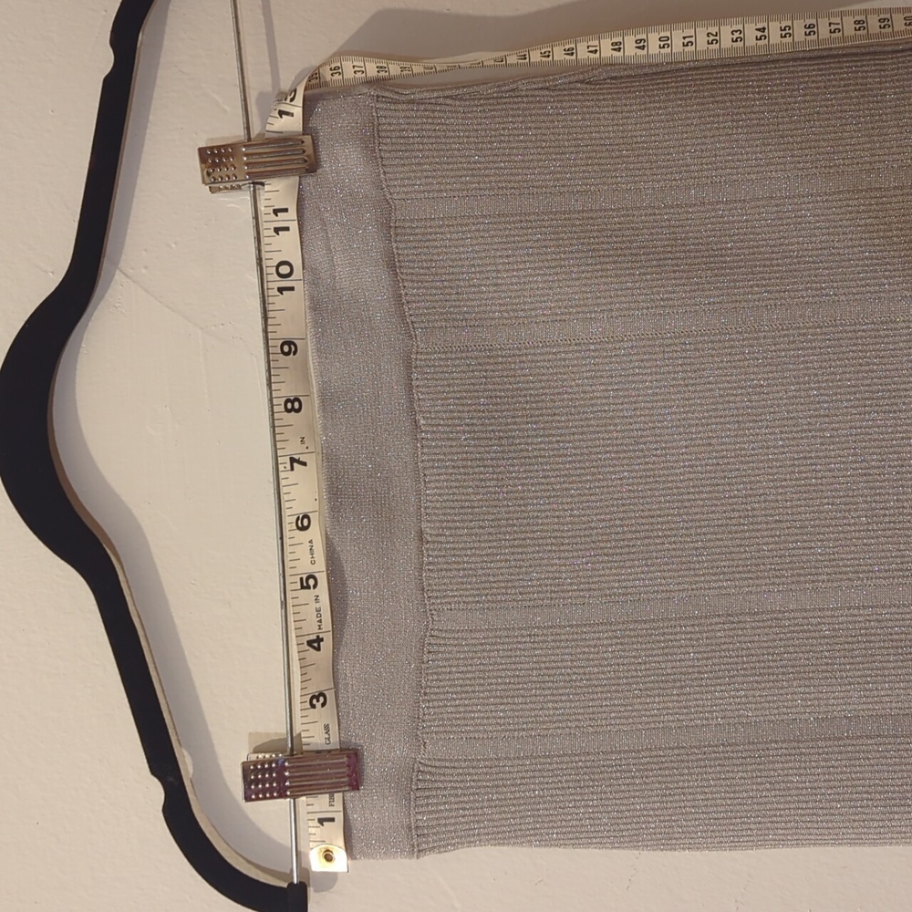 Metallic Light Gray Women's Skirt Size M - Picture 5 of 8